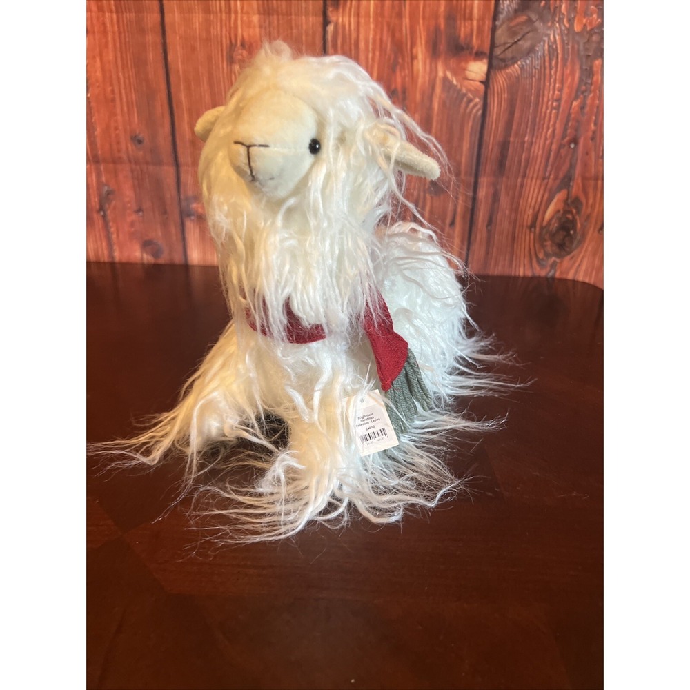Bright Ideas Llama Plush Stuffed Animal Laying Llama Holiday Scarf‎